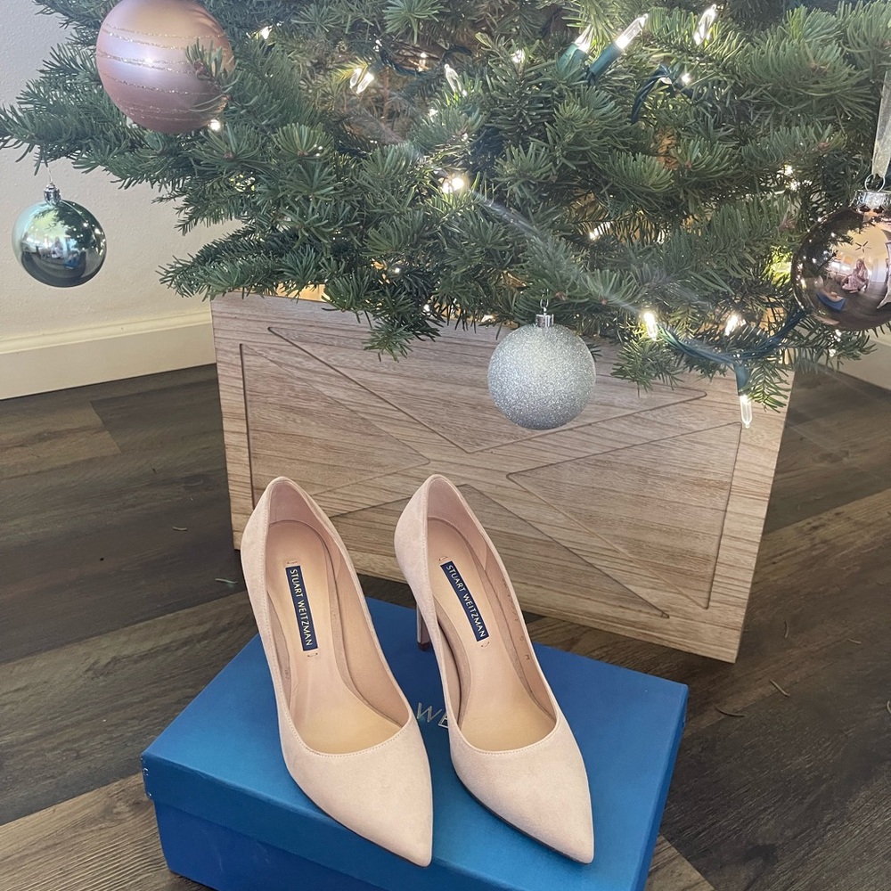 Stuart Weitzman Leigh 95 Dolce Suede Pumps Size 5.0 - Picture 1 of 12